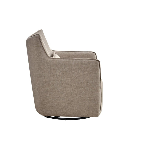 English Elm Ayla Swivel Lounge Chair Polyester Weave Coil Support Tailored Flange Living Room B050P593087