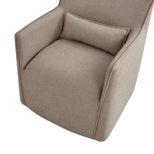 English Elm Ayla Swivel Lounge Chair Polyester Weave Coil Support Tailored Flange Living Room B050P593087