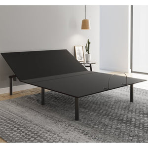 English Elm Essential Motorized Adjustable Bed Base with Head Incline and Wired Remote Control B051P205212