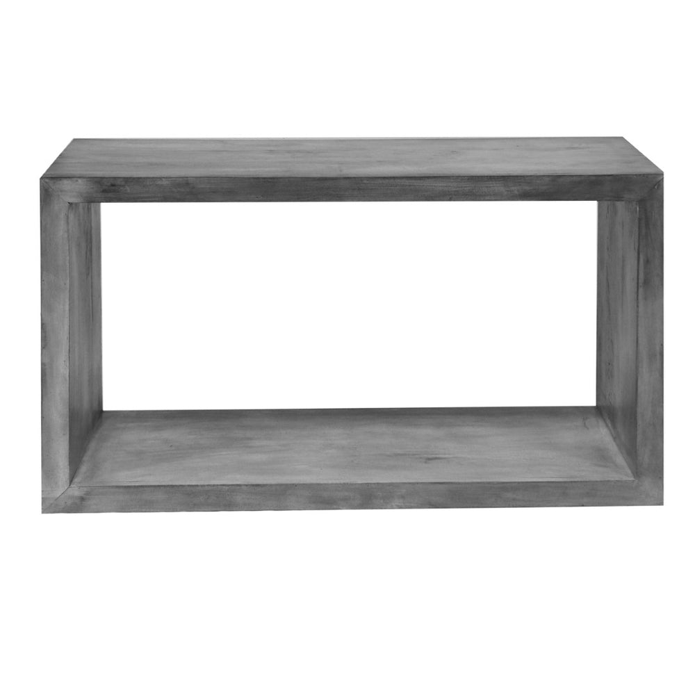 English Elm 52" Solid Mango Wood Console Table with Open Shelf Sled Base Entryway Accent B05691158
