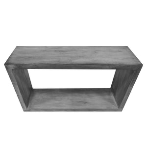 English Elm 52" Solid Mango Wood Console Table with Open Shelf Sled Base Entryway Accent B05691158