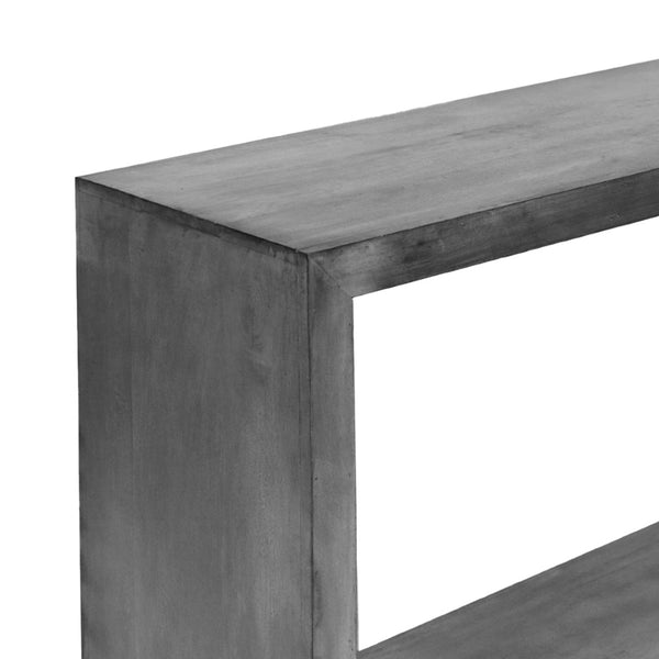 English Elm 52" Solid Mango Wood Console Table with Open Shelf Sled Base Entryway Accent B05691158