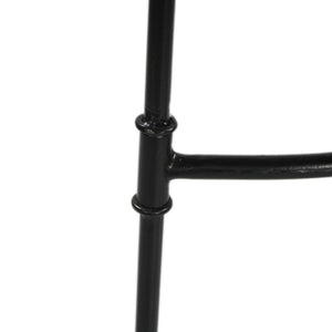 English Elm Tiva Handcrafted Mango Wood Saddle Seat Barstool with Powder Coated Iron Base B056P165573