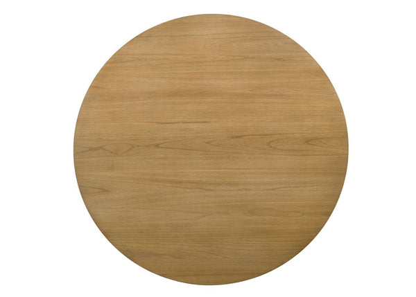 English Elm Jasper Oak Veneer Pedestal Round Dining Table with Organic Driftwood Finish Seats Four B061S00730
