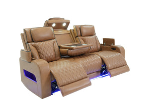 English Elm Jazz Power Reclining Living Room Set with Led Lighting Bluetooth and Wireless Charging B061S00975