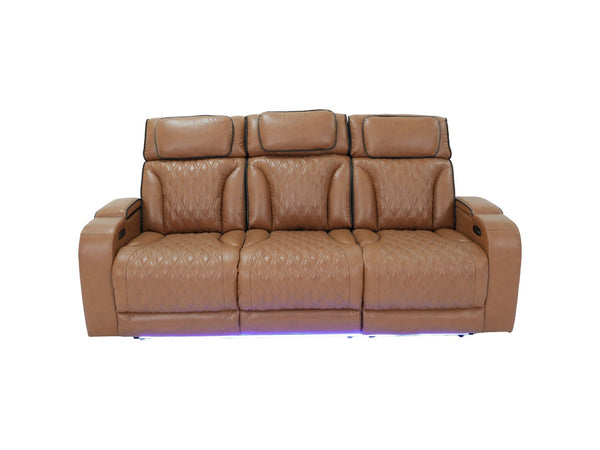 English Elm Jazz Power Reclining Living Room Set with Led Lighting Bluetooth and Wireless Charging B061S00975