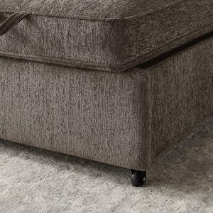 English Elm Arnold Chenille Sleeper Sofa with Memory Foam Pull-out Bed and Usb Charging Ports B061S00988