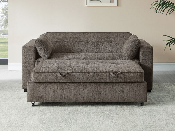 English Elm Arnold Chenille Sleeper Sofa with Memory Foam Pull-out Bed and Usb Charging Ports B061S00988