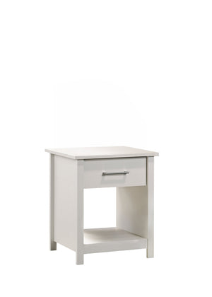 English Elm Celeste Modern 3 Piece Bedroom Storage Set with Dresser Chest and Nightstand White B061S00989
