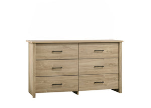 English Elm Celeste Modern 3 Piece Bedroom Storage Set with Dresser Chest and Nightstand Light Oak B061S00990