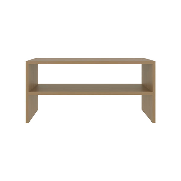 English Elm Natural Oak Finish Two Shelf Shoe Rack for Entryway Bedroom Ventilated Open Storage B062P380078