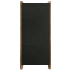 English Elm Dreydon Rustic Oak Veneer Four Door Display Cabinet with Tempered Glass Shelving B062P507788