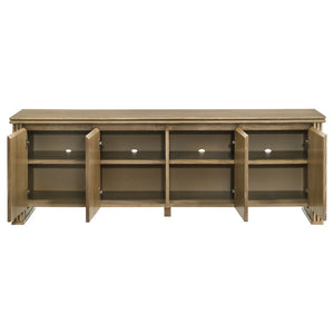 English Elm Dreydon Farmhouse Media Console with Fluted Panels and Ash Veneer for Tvs up to 75 B062P507803