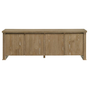 English Elm Dreydon Farmhouse Media Console with Fluted Panels and Ash Veneer for Tvs up to 75 B062P507803