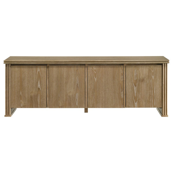 English Elm Dreydon Farmhouse Media Console with Fluted Panels and Ash Veneer for Tvs up to 75 B062P507803