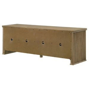 English Elm Dreydon Farmhouse Media Console with Fluted Panels and Ash Veneer for Tvs up to 75 B062P507803