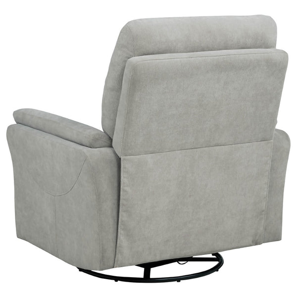 English Elm Beacon Power Swivel Recliner with USB Charging Plush Foam Ivory Fabric Lounge Chair B062P507806