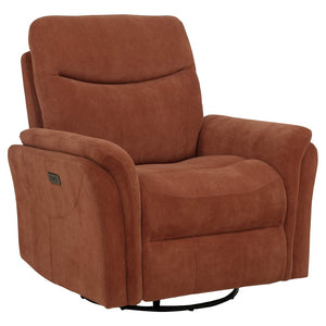 English Elm Beacon Power Swivel Recliner with USB Charging Plush Foam Seat for Modern Living B062P507807