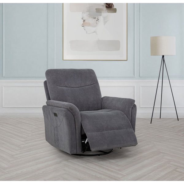 English Elm Beacon Power Swivel Recliner with USB Charging Plush Foam Seat Modern Living B062P507808