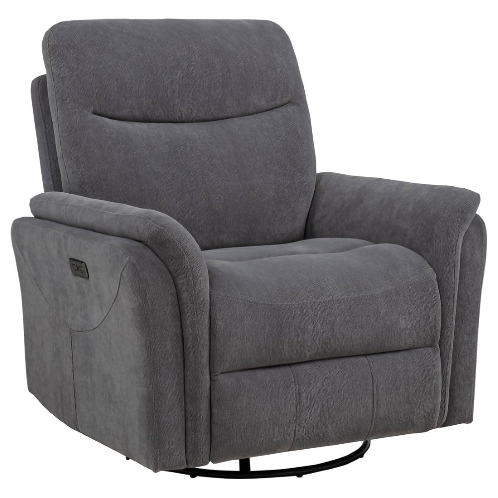 English Elm Beacon Power Swivel Recliner with USB Charging Plush Foam Seat Modern Living B062P507808