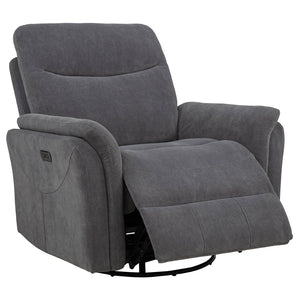 English Elm Beacon Power Swivel Recliner with USB Charging Plush Foam Seat Modern Living B062P507808