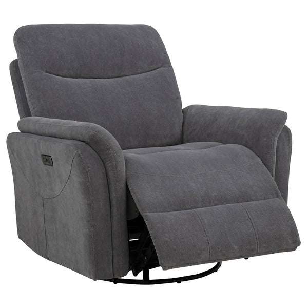 English Elm Beacon Power Swivel Recliner with USB Charging Plush Foam Seat Modern Living B062P507808