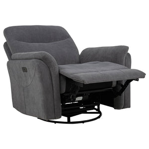 English Elm Beacon Power Swivel Recliner with USB Charging Plush Foam Seat Modern Living B062P507808