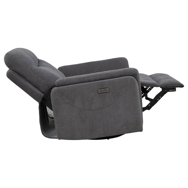 English Elm Beacon Power Swivel Recliner with USB Charging Plush Foam Seat Modern Living B062P507808