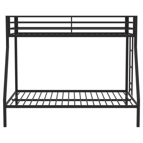 English Elm Jarren Matte Black Steel Twin Over Full Bunk Bed with Guardrails for Kids B062P507817