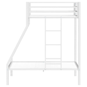 English Elm Jarren Steel Twin Over Full Bunk Bed Matte White Frame for Kids or Guest Rooms B062P507819