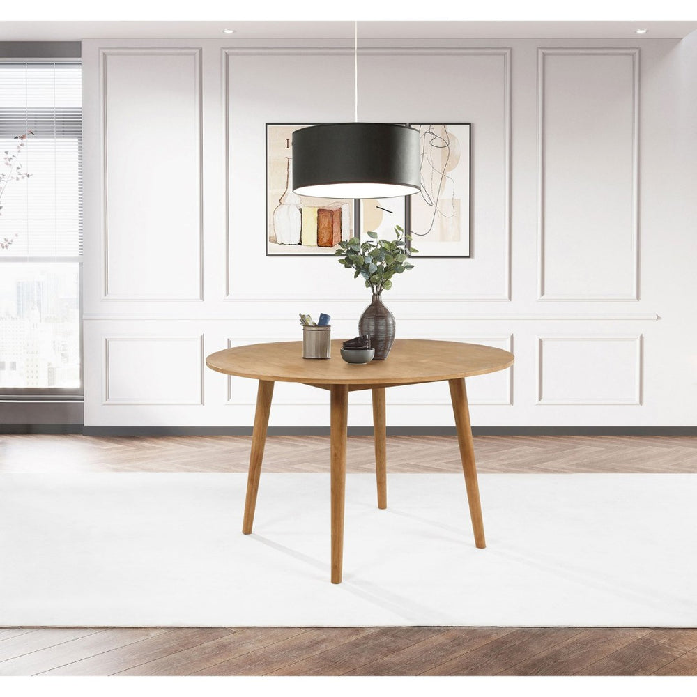 English Elm Calloway Ash Veneer Round Dining Table Seats Four with Tapered Rubberwood Legs B062P507845