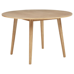 English Elm Calloway Ash Veneer Round Dining Table Seats Four with Tapered Rubberwood Legs B062P507845