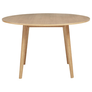 English Elm Calloway Ash Veneer Round Dining Table Seats Four with Tapered Rubberwood Legs B062P507845