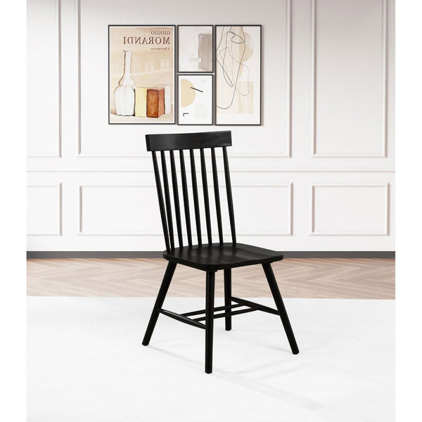 English Elm Calloway Windsor Spindle Back Wood Dining Chairs Farmhouse Set of Two for Casual Spaces Black B062P507849