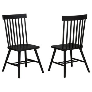 English Elm Calloway Windsor Spindle Back Wood Dining Chairs Farmhouse Set of Two for Casual Spaces Black B062P507849