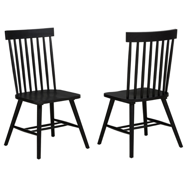English Elm Calloway Windsor Spindle Back Wood Dining Chairs Farmhouse Set of Two for Casual Spaces Black B062P507849