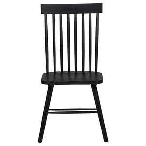 English Elm Calloway Windsor Spindle Back Wood Dining Chairs Farmhouse Set of Two for Casual Spaces Black B062P507849