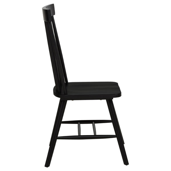 English Elm Calloway Windsor Spindle Back Wood Dining Chairs Farmhouse Set of Two for Casual Spaces Black B062P507849