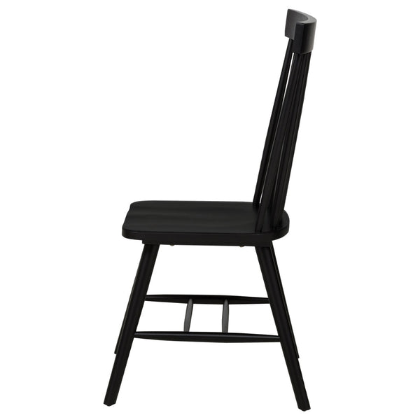 English Elm Calloway Windsor Spindle Back Wood Dining Chairs Farmhouse Set of Two for Casual Spaces Black B062P507849