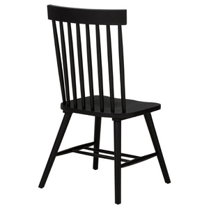 English Elm Calloway Windsor Spindle Back Wood Dining Chairs Farmhouse Set of Two for Casual Spaces Black B062P507849