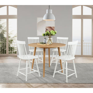 English Elm Waverly Round Counter Height Dining Table Ash Veneer Tapered Legs Modern Kitchen B062P507867