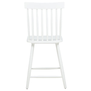 English Elm Waverly Windsor Spindle Back Counter Chairs Solid Wood Farmhouse Kitchen Set of Two White B062P507869