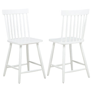 English Elm Waverly Windsor Spindle Back Counter Chairs Solid Wood Farmhouse Kitchen Set of Two White B062P507869