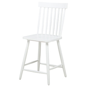 English Elm Waverly Windsor Spindle Back Counter Chairs Solid Wood Farmhouse Kitchen Set of Two White B062P507869