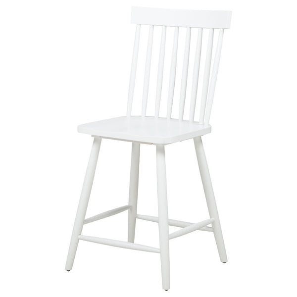 English Elm Waverly Windsor Spindle Back Counter Chairs Solid Wood Farmhouse Kitchen Set of Two White B062P507869