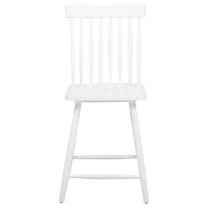 English Elm Waverly Windsor Spindle Back Counter Chairs Solid Wood Farmhouse Kitchen Set of Two White B062P507869