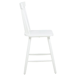 English Elm Waverly Windsor Spindle Back Counter Chairs Solid Wood Farmhouse Kitchen Set of Two White B062P507869