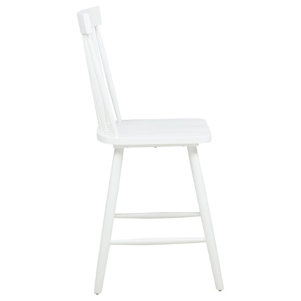 English Elm Waverly Windsor Spindle Back Counter Chairs Solid Wood Farmhouse Kitchen Set of Two White B062P507869