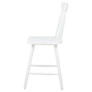 English Elm Waverly Windsor Spindle Back Counter Chairs Solid Wood Farmhouse Kitchen Set of Two White B062P507869
