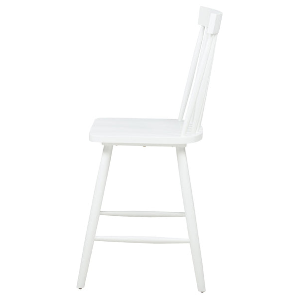 English Elm Waverly Windsor Spindle Back Counter Chairs Solid Wood Farmhouse Kitchen Set of Two White B062P507869
